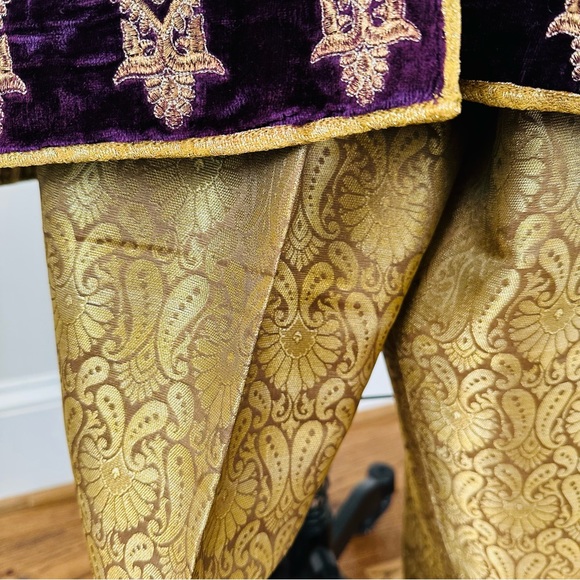 Bissino Size Large 3pc Suit - Royal Purple Velvet Coat - Picture 6 of 6